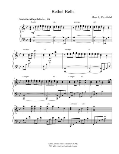 Bethel Bells (Sheet Music)