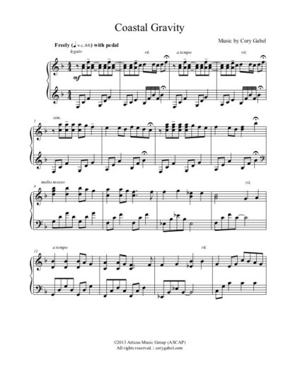 Coastal Gravity (Sheet Music)