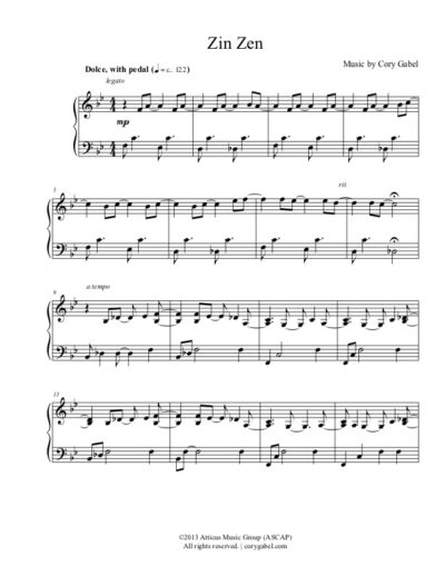 Zin Zen (Sheet Music)